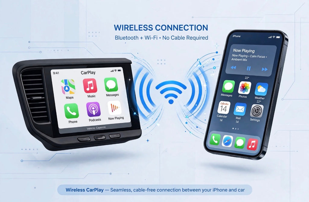 CarPlay Sans Fil Maroc - Bluetooth 5.0 + WiFi 5.8